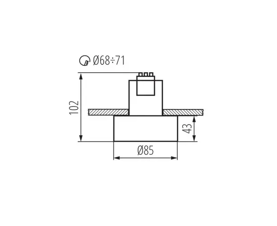 Светильник точка KANLUX  MINI RITI GX5.3 1x MAX 10W  B/W 27577