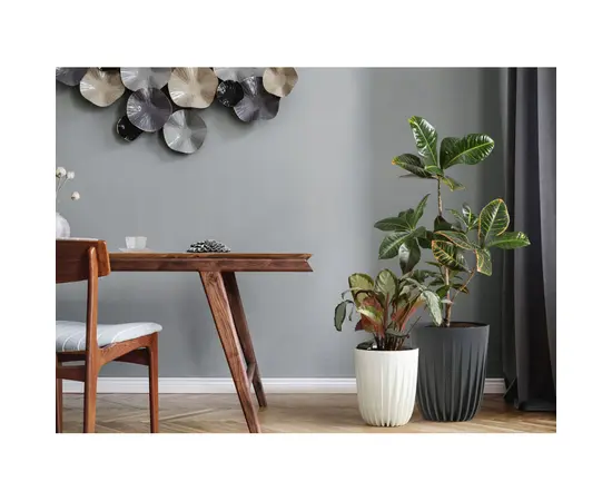 Flower pot Lamela MIRA 300 tall planter recycled - cream