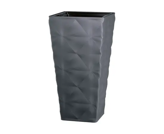 ქოთანი ყვავავილის FORM PLASTIC Diva Slim square 40 ანტრაციტი 4680-014