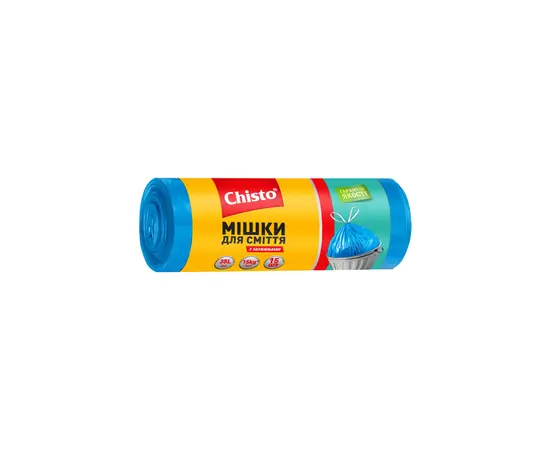 Пакеты для мусора с тесьмой Chisto Strong 35 л