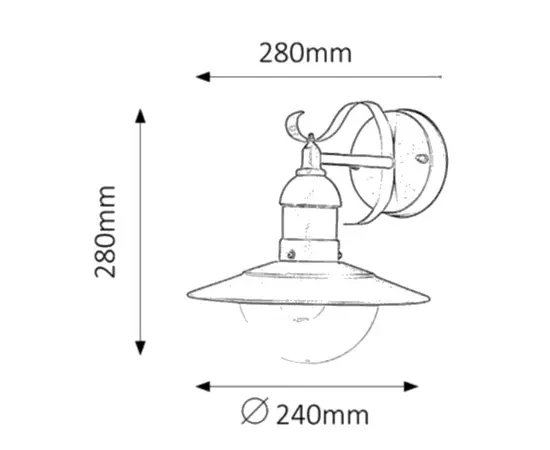 Garden and park lamp Rabalux 8271 Oslo 1 E27 40w bronze