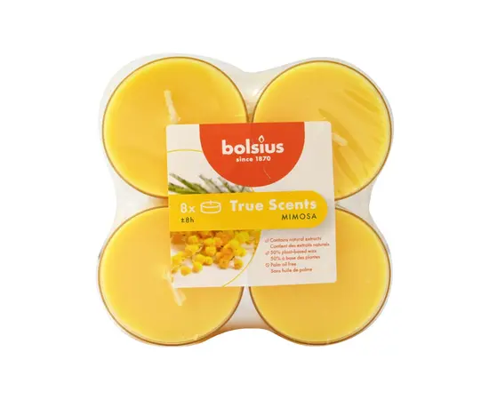 Свеча чайная ароматическая Bolsius TS Mimose 8 ч 8 шт