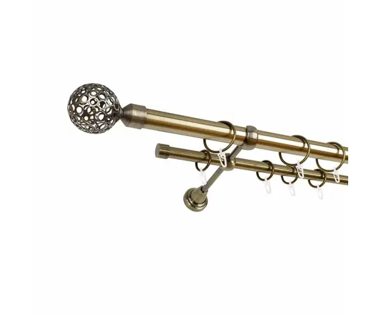 Metal curtain rod Delfa Lacio СК-24202/160/2Р 160 cm