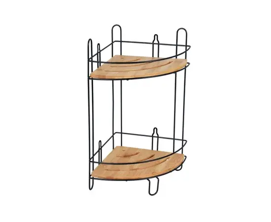 Полка угловая 2 Bisk Plain Black Bambo