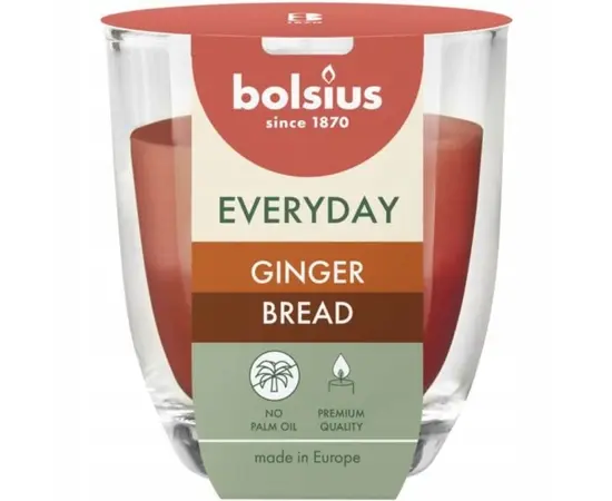 Свеча ароматичекая в стекле Bolsius Ginger bread 80/70 мм