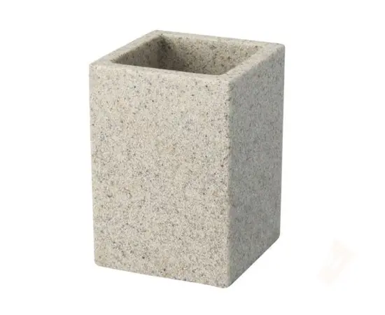 Toothbrushes holder Bisk SAND TUMBLER SAND-COLOURED