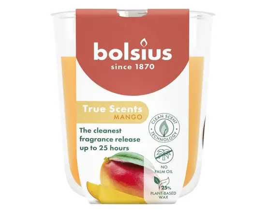 Свеча ароматичекая в стекле Bolsius Mango 80/73 мм