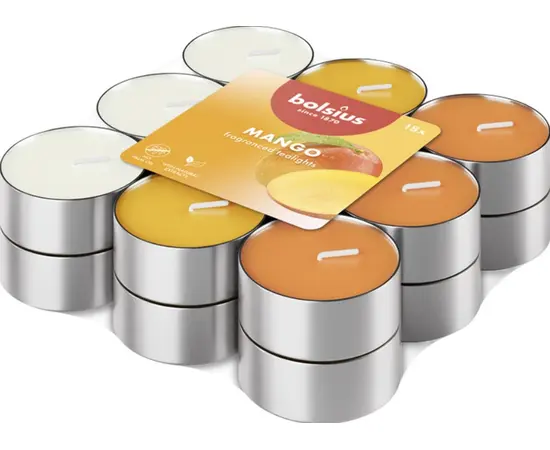 Свеча чайная ароматическая Bolsius Mango 3,5ч 18 шт