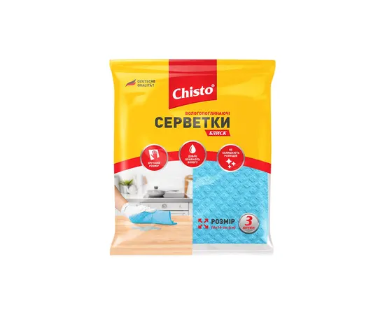 Тряпка для стола Chisto SHINE 3 шт