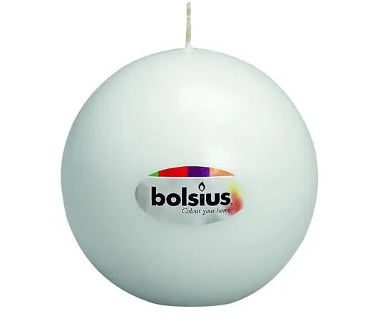Свеча шарик Bolsius 70 мм белый