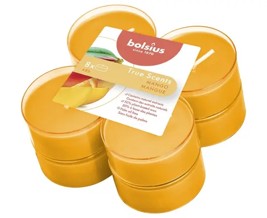 Свечи чайные ароматические манго Bolsius MAXI 8 час