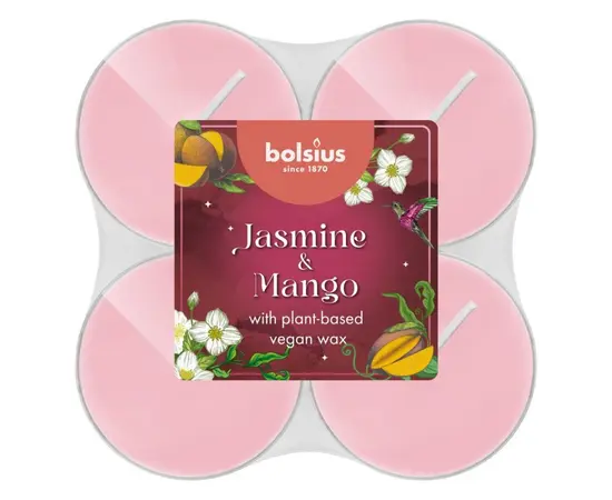 Свеча чайная ароматическая Bolsius jasmine mango 8 ч 8 шт