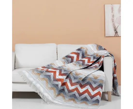 Blanket Arya Pamuk 200x220 cm Zigzag