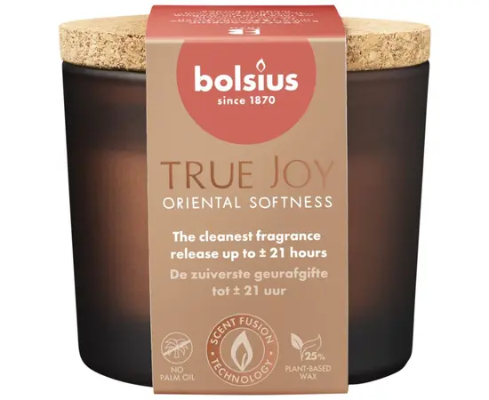 Свеча ароматичекая в стекле Bolsius Oriental Softness 66/83 мм