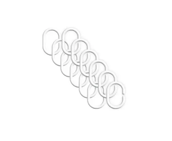 რგოლები ფარდის SHOWER RINGS WHITE (12 PCS) WHITE