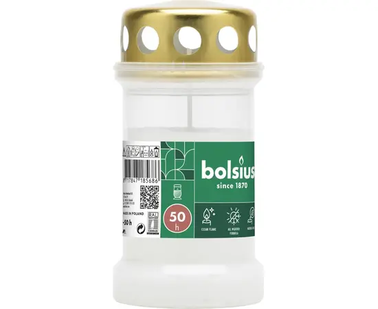 Свеча пасхальная Bolsius 50 ч белый 5686