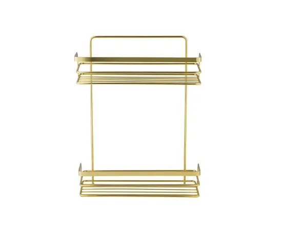 Bathroom shelf rectangle Bisk Niagara Gold 2