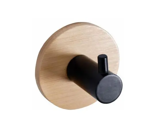 Крючок для полотенец Bisk Plain Black Bamboo