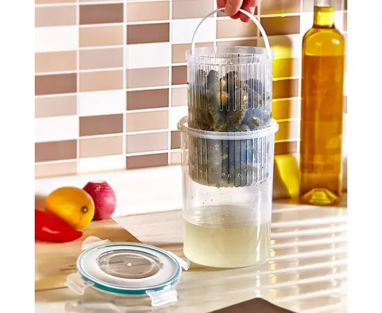 კონტეინერი საწურით Irak Plastik Fresh box LC-470 1.5 ლ