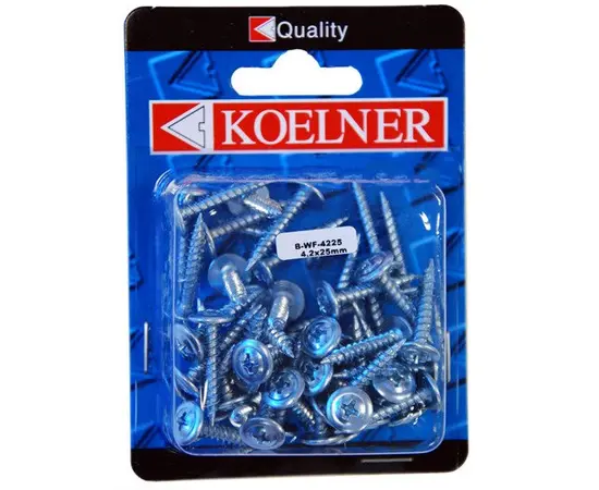 სჭვალი თხელი ფირფიტისატვის Koelner 50 ც 4,2x25 მმ B-WF-4225  ბლისტი