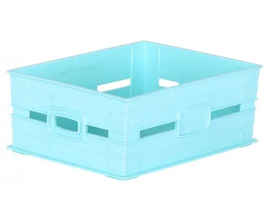 Plastic box with wooden ornament Irak Plastik Stroge Box SP-380 3.1 l