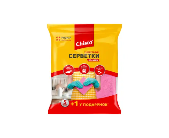Тряпка для стола универсалный Chisto PRACTIC 5+1 шт