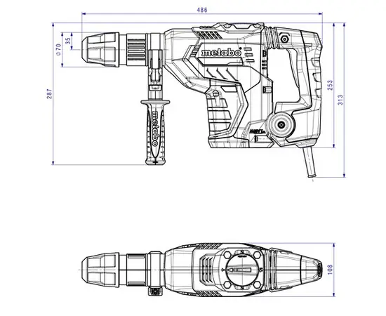 პერფორატორი Metabo KHEV 5-40 BL 1100W (600765500)