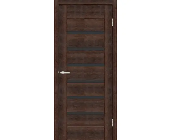 Door block Omic PVC Laguna european chestnut black glass 34x700x2150 mm