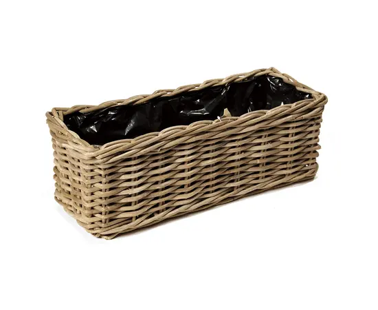 Горшок плетеный Mega Collections Lana Rect. -F- Natural L60W23H20