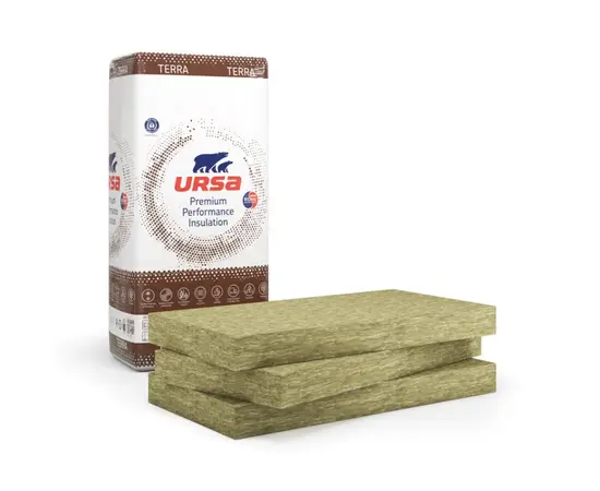 მინერალური ბამბა თბო-ხმის საიზოლაციო Ursa Terra Premium 78PH 1250x600x100 მმ 4.5 მ²