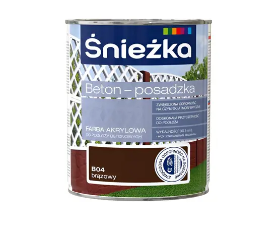 საღებავი ბეტონის Sniezka B04 0,8ლ ყავისფერი