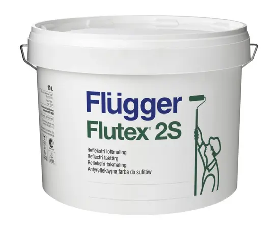 Краска для потолка Flugger Flutex 2S 10 л