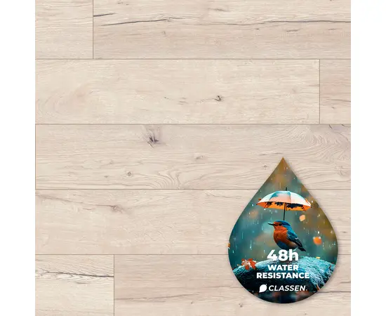 ლამინატი წყალმდგრადი Classen Story Aqua Protect 53343 4V AC5/33 მუხა Lorian 1285x192x12 მმ