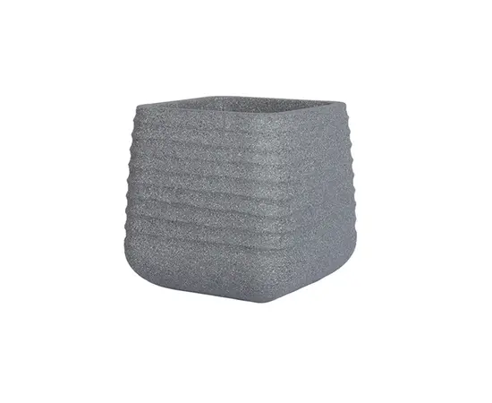 კერამიკული ქოთანი Mega Collections Titan Heron Sq. Pot Rib Grey W51H49