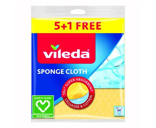Canvas-cloud wet VILEDA 5+1pcs