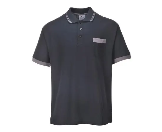 T-shirt with gray inserts  black Portwest TEXO TX20BKR S