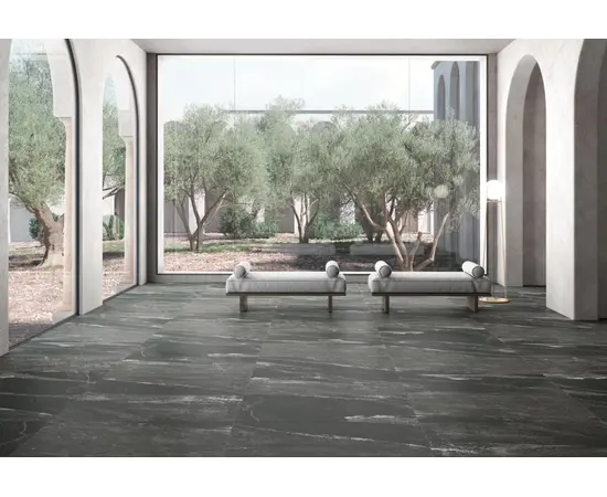 Porcelain tile Tau Ceramica Etnastone Black 600x1200 mm