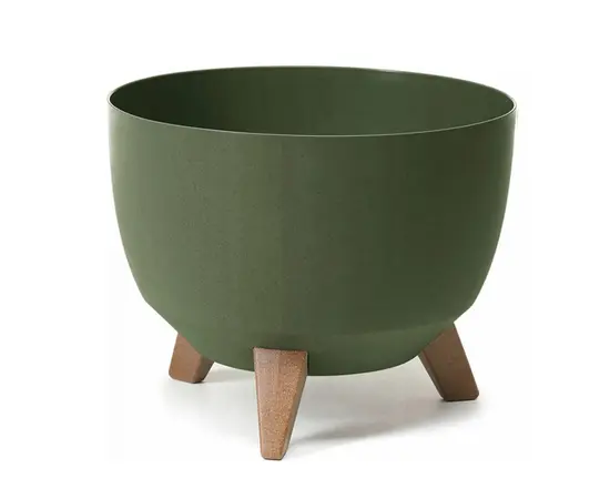 ქოთანი ყვავილის Lamela Bowl ROMA ECO wood 330 12,4ლ მწვანე