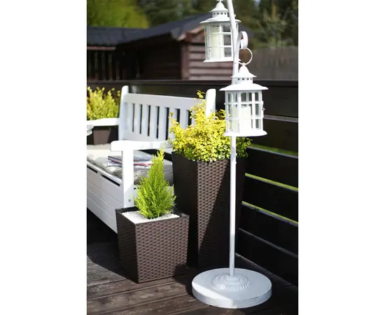 ქოთანი ყვავილის Lamela JUKA rattan planter mocha 25x25 სმ