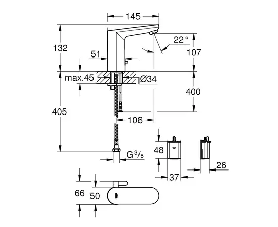 Смеситель сенсорный Grohe 36366002