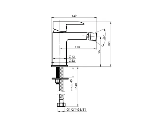 ბიდეს შემრევი Rubineta ULTRA-16 (N) (GD)