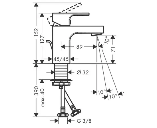 ხელსაბნის შემრევი Hansgrohe 71560000