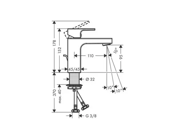 Смеситель для умывальника Hansgrohe 71561670