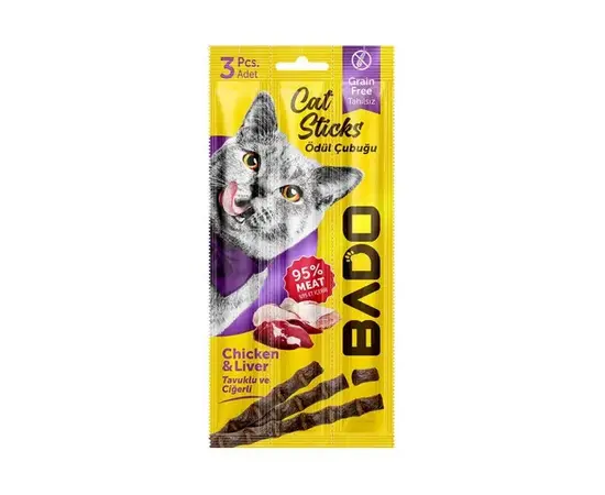 Лакомство для кошек BADO 15 гр курица и печенка