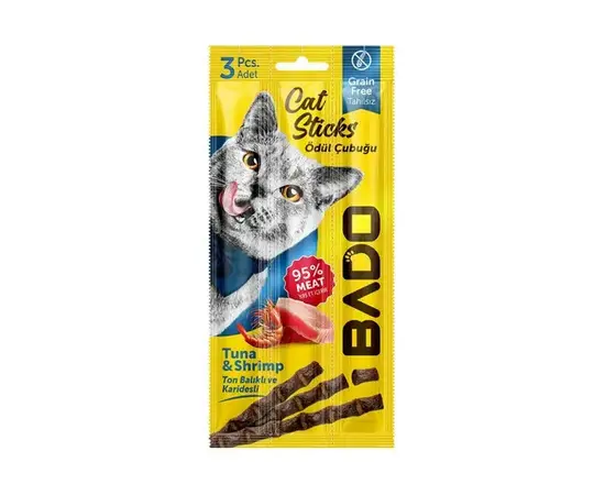 Лакомство для кошек BADO 15 гр тунец и креветки