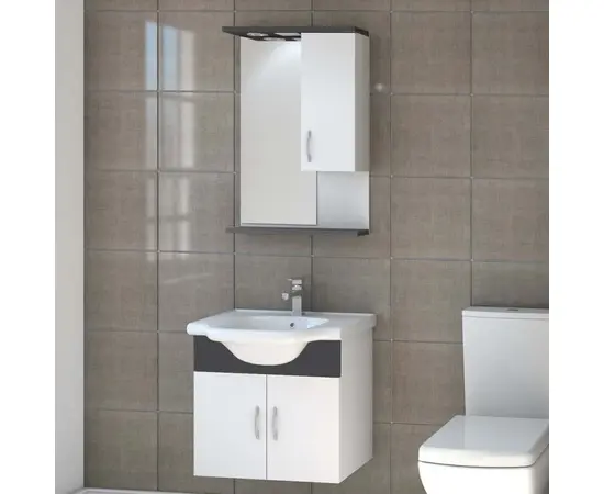 Hanging cabinet with washbasin Denko Akyazi 55 Black