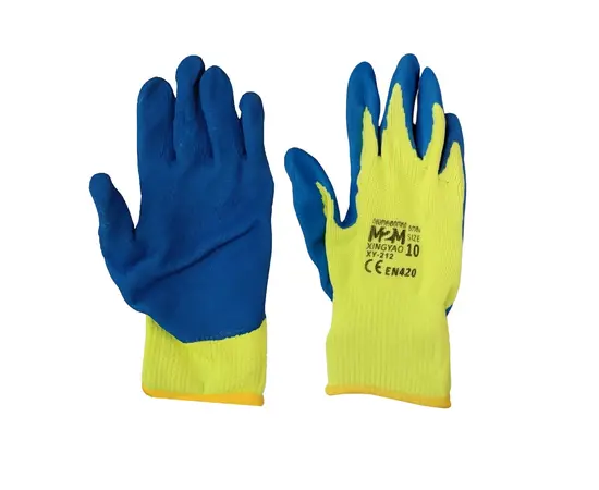 Latex coated gloves M2M P-XY-212 S10