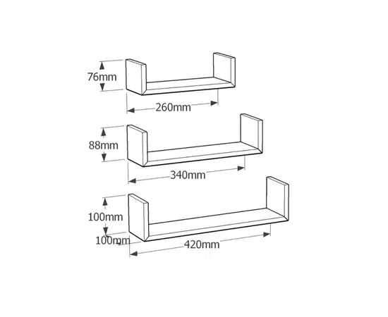Комплект полок Domax FUS 67112 3 шт