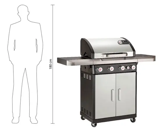 Gas BBQ Grill Landmann Rexon PTS 4.1 12274
