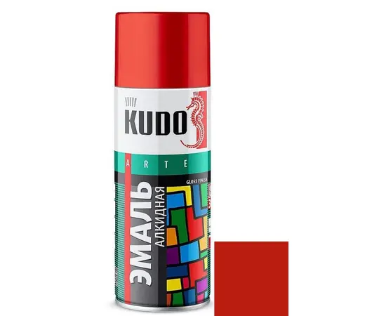 Enamel universal Kudo KU-1003 Ral 3020 red 520 ml